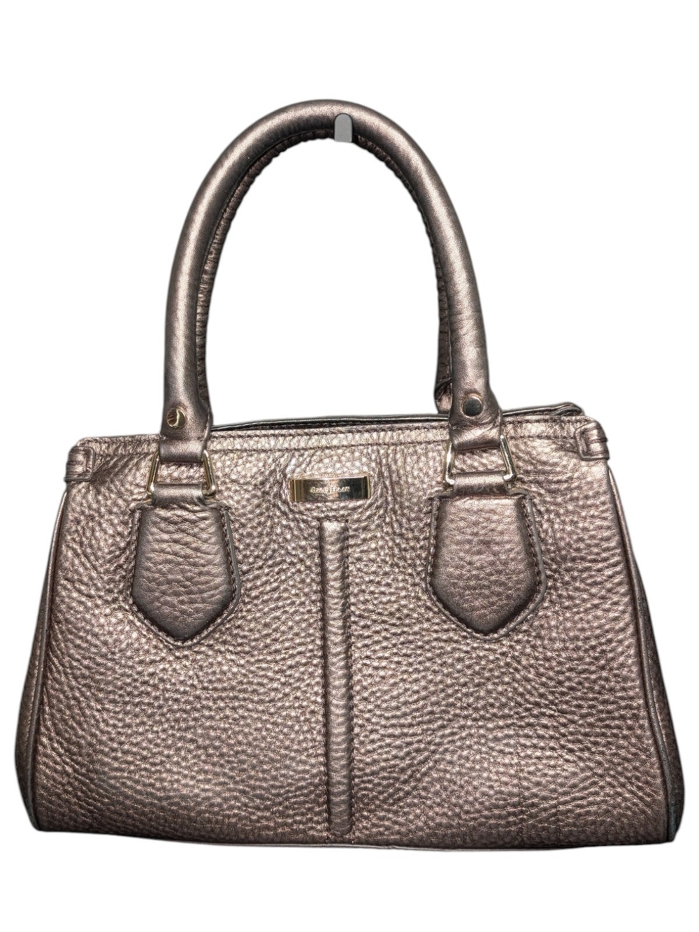 Cole Haan Metallic Pebbled Leather Handbag Satchel